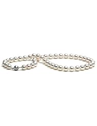 18-inch, 8.5-9.0 mm, White Hanadama Akoya Pearl Necklace
