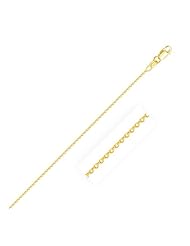 1.2mm 14K Yellow Gold Round Cable Link Chain