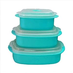 Microwave Steamer Set in Turquoise