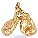Jewelco London 9ct Yellow gold Pair of Boxing Gloves Charm ( 1.9g )