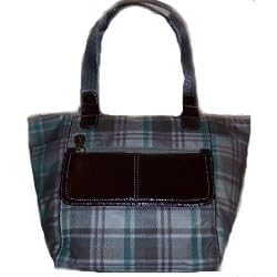 Women's Liz Claiborne Purse Handbag Tote Large Plaid Toting Essential