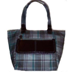 Ladies Liz Claiborne Purse Handbag Tote Large Plaid Toting Essential