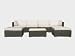 Genuine Ohana Outdoor Patio Wicker Furniture 7pcs All Weather Gorgeous Couch Set