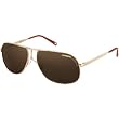 Carrera 2/S Adult Aviator Metal Lifestyle Sunglasses - Light Gold/Brown