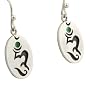 Sterling Silver Hum mantra Earrings