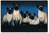 King of the East Siamese Cats Kittens Doormat Home Decor Mat Rug