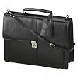 Flap Style Brief Case, 17Wx6Dx13H, Black