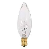 Bulbrite 400460 - 60CTC/E14 - 60 Watt Clear Incandescent Torpedo Light Bulb Light Bulb, E14 Base