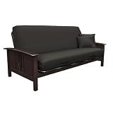 Solid-Color 8 Futon Cover - Black (Full)