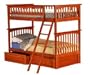 Atlantic Furniture - Columbia Twin/Full Bunk Bed with Trundle in Antique Walnut