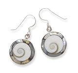 Inlay Shell French Wire Earrings with Abalone Edge