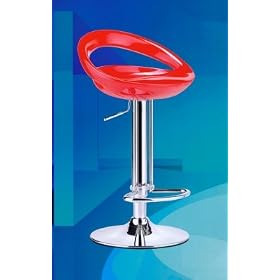 Red ABS Coated Bar Stool 1 Pair 