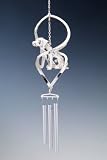 Dog Silver Plated Swarovski Crystal Ornament Wind Chime