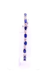 14K White Gold Sapphire Bracelet