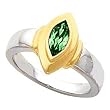 14K Two-Tone Gold Tsavorite Ring