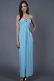 Aquamarine Jeweled Halter Dresses by Mary L. Couture