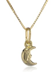 14k Yellow Gold Kids Pendant Necklace, 14"