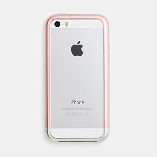 iPhone 5s bumper, SQ Two-tone Color Duralumin Bumper for iPhone 5s / 5 Pink×Silver