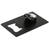 Stainless Steel Bottle Opener Compact Credit Card Size, Black