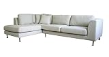 Andria Twill 2-Piece Sofa/Chaise Sectional Sets