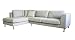 Baxton Furniture Studios Andria Twill 2-Piece Sofa/Chaise Sectional Sets