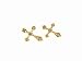 Small Gothic Cross Studs in Yellow Gold by Mizuki