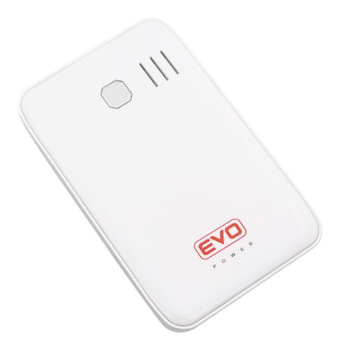 EVOPower White 2 USB Port Compact External Portable Rechargeable Emergency Backup Battery Charger (5000mAh) - Includes USB Charging Cable - for Verizon Motorola Droid 2 Global