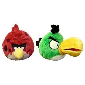  Angry Birds 8 GREEN TOUCAN BOOMERANG BIRD BIG BRO RED BIRD Plush with SOUND Set of 2