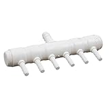 uxcell アクアリウム　O2　エア　コントロール　レバー　バルブ　製　6開口　ホワイトカラー