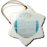 Grief Poem Death Sympathy Loss Poetry - 3 Inch Snowflake Porcelain Ornament
