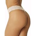 Sexy Naughty Lacey Thong with Pearls - Presented in Velvet Gift Bag