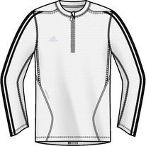Adidas Herren lang&auml;rmliges Shirts Response Drei Streifen 1/2 Zip, white/black, L, V39766 Preisvergleich