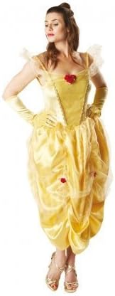 Princess Belle Ladies Fancy Dress Fairytale Beauty Book Day Week Womens Adults Costume Outfit (Large UK 16-18) by RUBIES ES