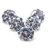 Round 4mm Lavender CZ Cubic Zirconia Loose Stone Lot of 25 Pieces