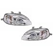 Honda Civic Headlights Sedan/Hatchback/Coupe Headlamps Driver/Passenger Pair New