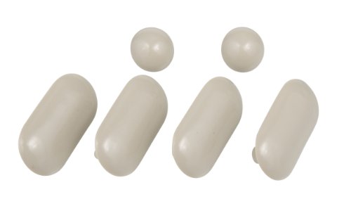 WENKO 294094100 Auflagestopfen f&uuml;r WC-Sitze - D&auml;mpfer f&uuml;r Deckel und Brille, beige
