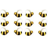 Bumble Bee Cake Dec-Ons #45148 - Bee Shaped Edible Hard Sugar Decorations, 16 Piece Set