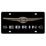 Chrysler Sebring License Plate on Black Steel by Pontiac