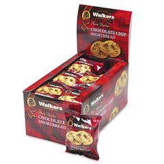 Office Snax W536 Walkers Chocolate Chip Cookies, 2 Cookies Per Pack, 24 Packs Per Box by Office Snax