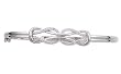 Sterling Silver Diamond Double-Knot Bangle Bracelet (1/4 cttw)