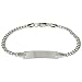 Eve's Addiction Sterling Silver Curb Link 6 Inch Kids ID Bracelet
