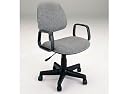 Grey Fabric Office Secretary Swivel Chair W/Casters & Pneumatic Lift