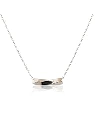 Bar Necklace Horizontal Bar Pendant - Silver Name Bar Pendant 1" in Length