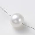 Monomania Damen-Collier Edelstahl 1 S��wasserperle 10 mm wei� 4027