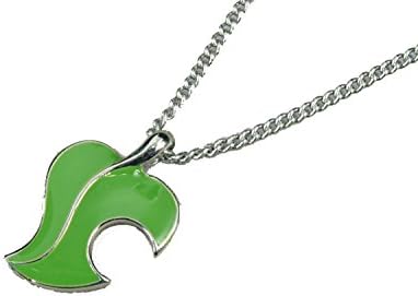 Silver-plated Enamel Leaf Pendant Necklace
