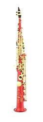 LA Sax Series 1 Soprano Saxophone with 2 Necks in Red