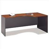 Bush Furniture Series C Wood Right Return Module in Auburn Maple