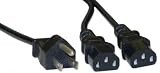 Power Cord, Y Cable, 6 ft