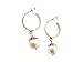 Hammered Silver Hoops with Pearls by Beth Orduna