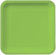 Creative Converting Touch of Color 18 Count Square Paper Lunch Plates, Fresh Lime
